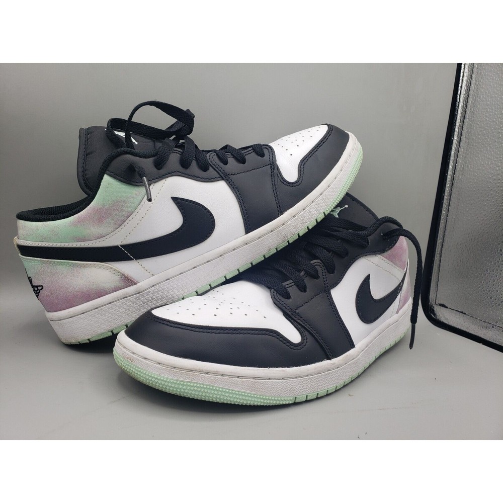 Jordan 1 Retro Low SE White/Mint/Foam-Black “Tie Dye” Mens 11.5